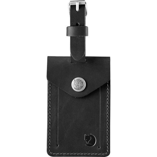 Leather Luggage Tag Black