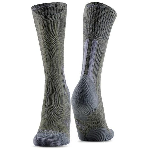 X-SOCKS® TREKKING PERFORM MERINO CREW MOSS GREEN/X BLACK