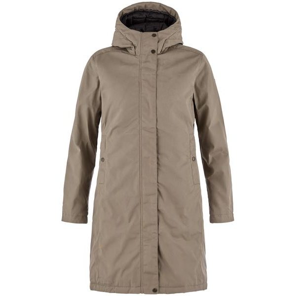 Kiruna Hydratic Padded Parka W Suede Brown