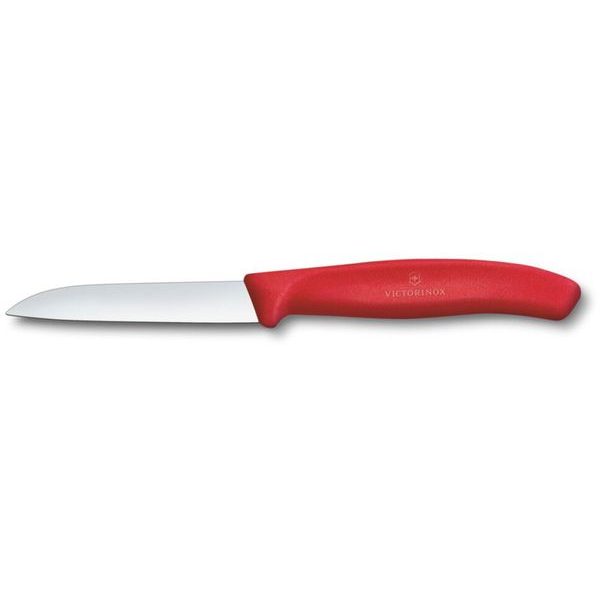 Swiss Classic, paring knife, 8cm, straight, red