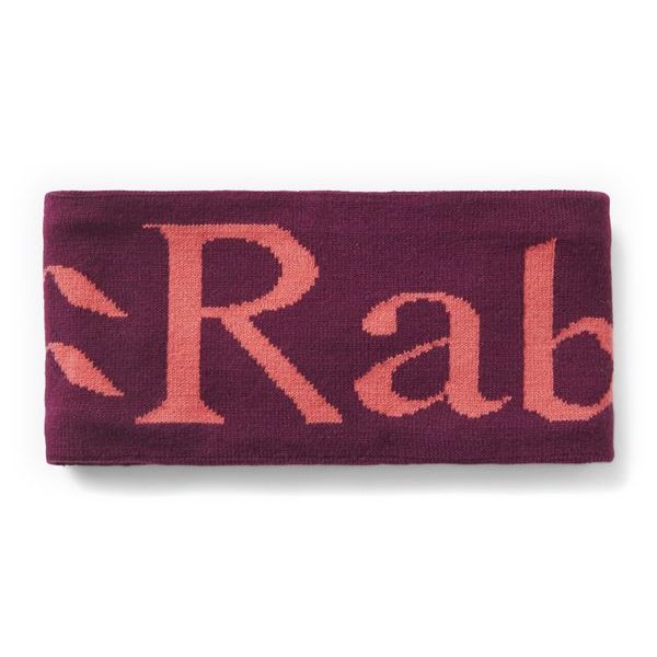 Rab Knitted Logo Headband mulberry/hibiscus