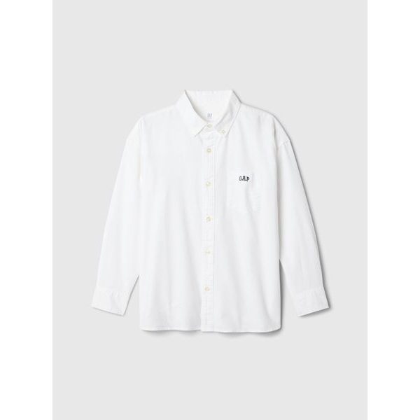 Dětská oversize košile Oxford Bílá
