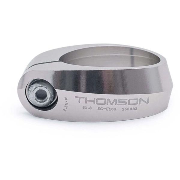 Sedlová objímka 31,8mm stříbrná