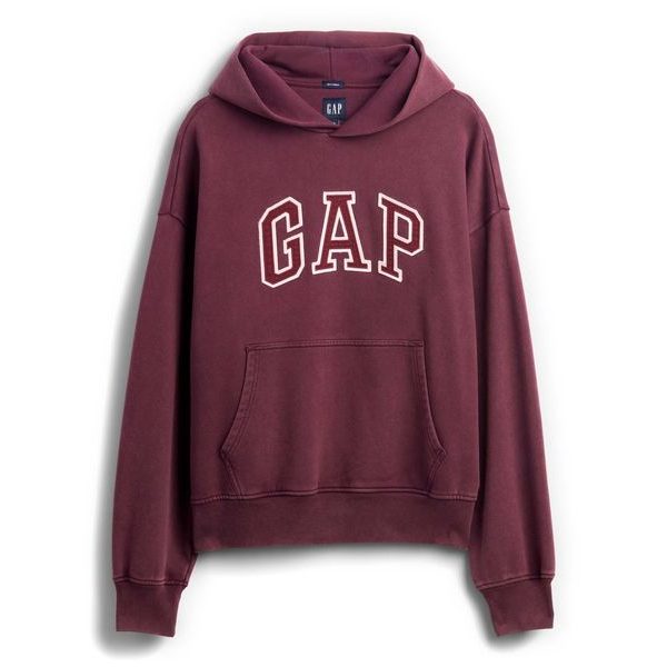 853429-00 Oversize mikina Logo Heavyweight Unisex Červená