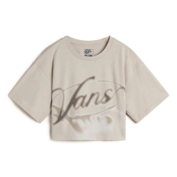 Afterburn Relaxed Crop SS Taupe Mist