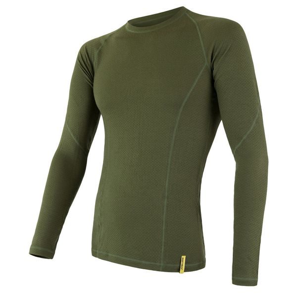 MERINO DF pánské triko dl. rukáv safari