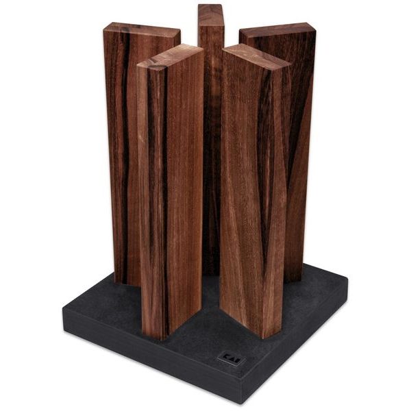 Blok na nože Stonehenge na 10 dílů, granit/ořech magnetický
