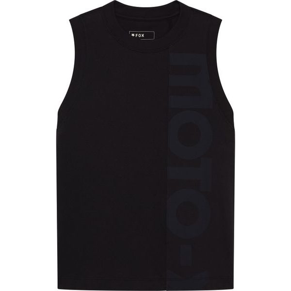 W Moto-X Blocked Tank Black