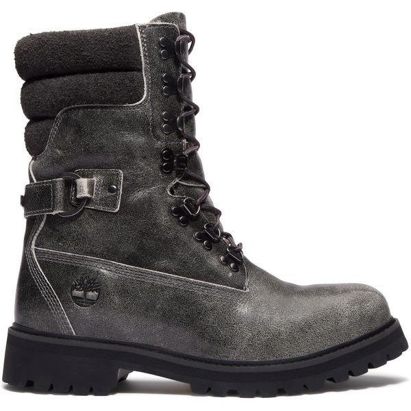 Tall Lace Up WP Dark Grey Full Grain