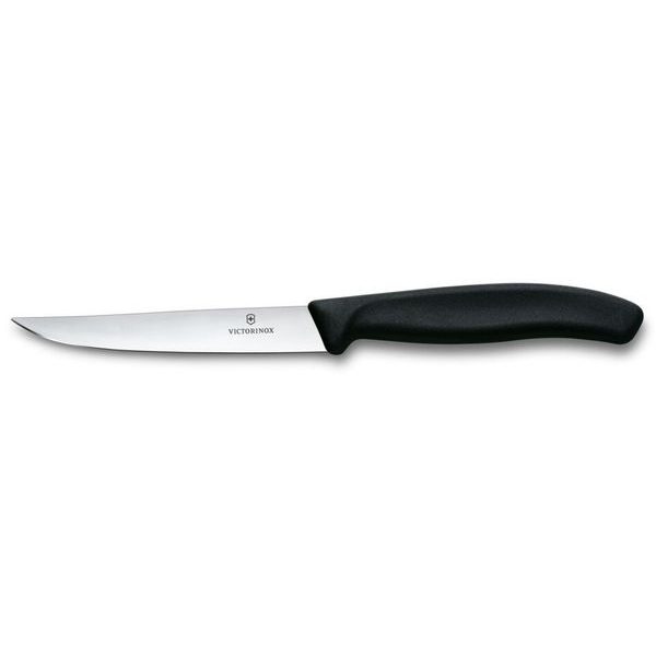 Swiss Classic, steak knife, 11cm, straight, black