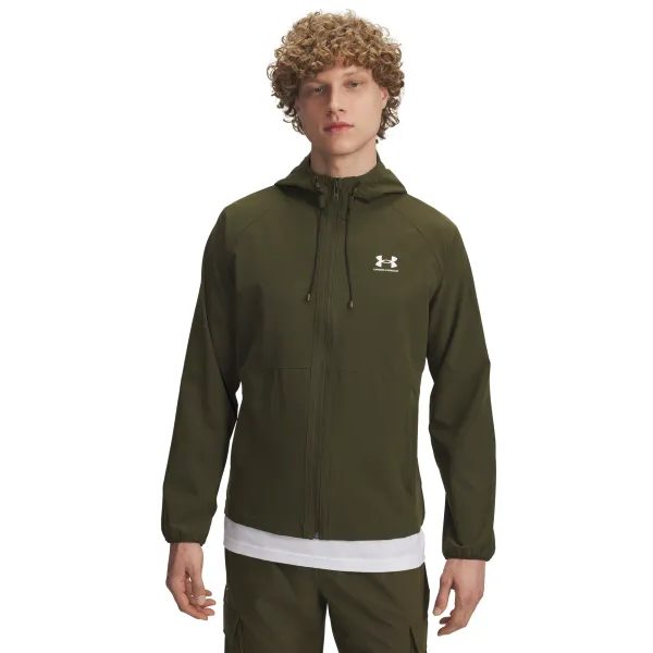 UA Vibe Woven Jacket-GRN