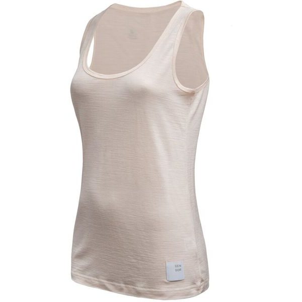 MERINO LITE dámské triko bez rukávu mottled beige