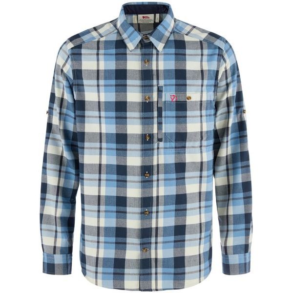 Fjällglim Relaxed Shirt M Dawn Blue-Eggshell