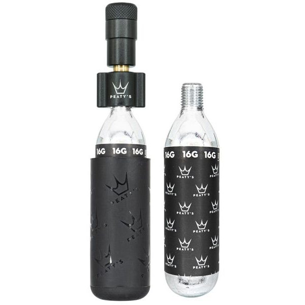 HOLESHOT CO2 PUMPA + BOMBIČKY 2 KS - ROAD & GRAVEL - BLACK