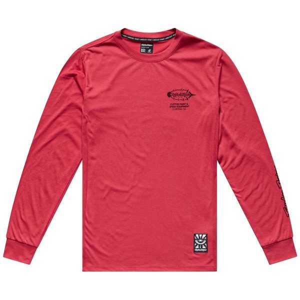 Skyline Ride LS Tee Feathered Ember Red