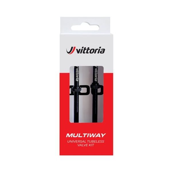 Multiway tubeless valve alloy black 40mm (2 pcs)