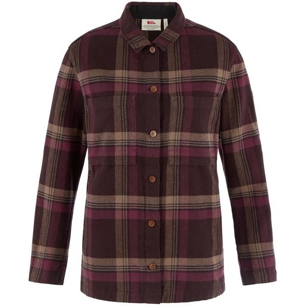 Singi Flannel Overshirt W Black Oak-Port