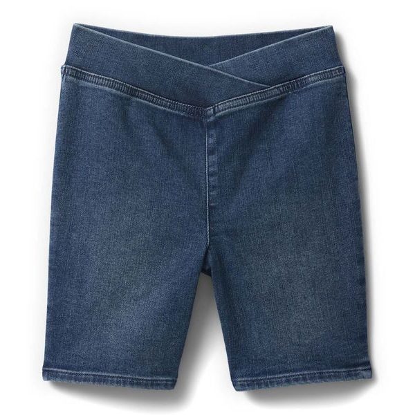 740947-00 Dětské džínové biker shorts Tmavě modrá