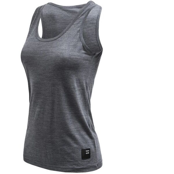 MERINO LITE dámské triko bez rukávu anthracite gray