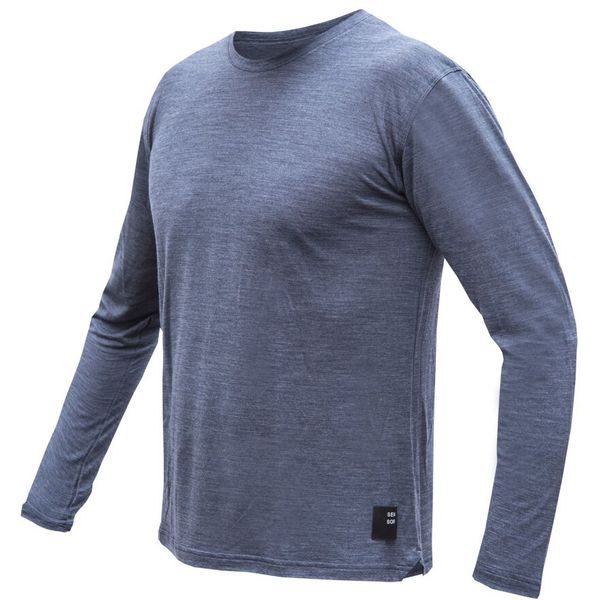 MERINO LITE pánské triko dl.rukáv mottled blue