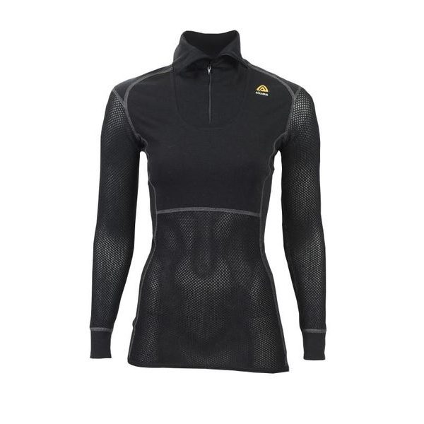 WoolNet Polo Shirt with zip, W Jet Black