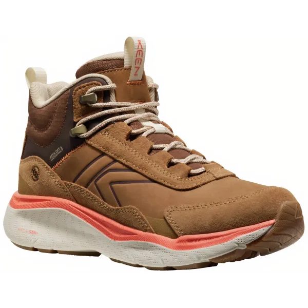 LEIKI LEATHER MID WP W, chipmunk/birch