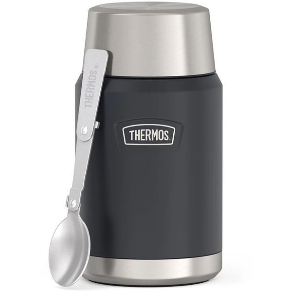Termoska na jídlo se skládácí lžící a šálkem 710 ml - granite (žulová)