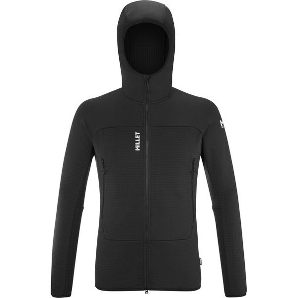FUSION GRID HOODIE M BLACK - NOIR