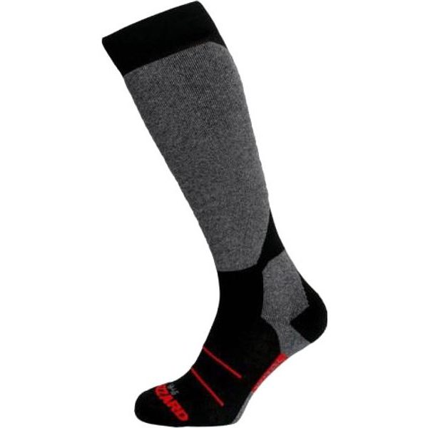 Wool Sport ski socks, black/red