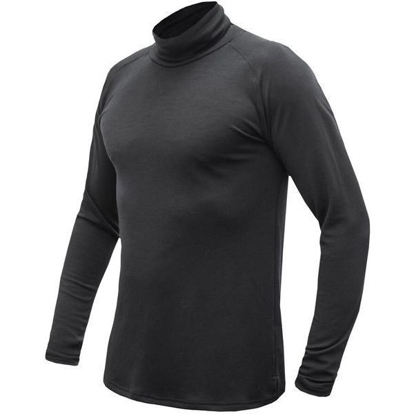 MERINO BLEND pánské triko dl.rukáv rolák černá