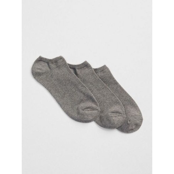 282678-01 Ponožky basic ankle, 3 páry Šedá