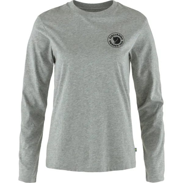 1960 Logo T-shirt LS W Grey-Melange