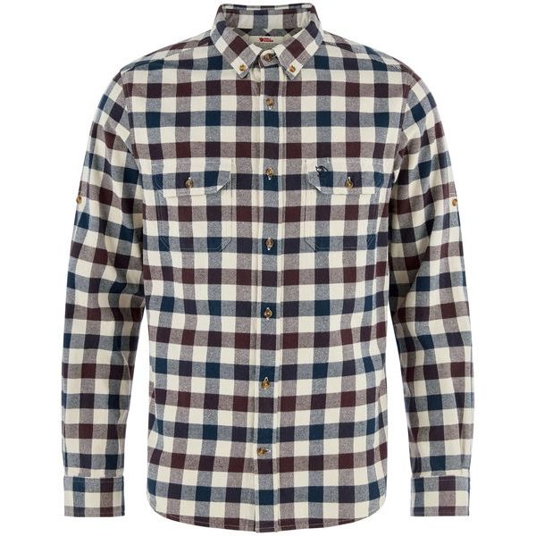 Skog Slim Shirt M Chalk White-Black Oak