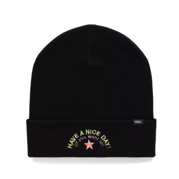 BREAKIN OUT BEANIE RADICALLY HAPPY BLACK/MAIZE