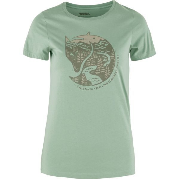 Arctic Fox Print T-shirt W Misty Green