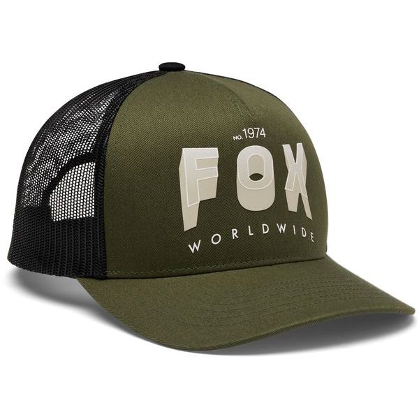 Block Mesh Trucker Hat Army