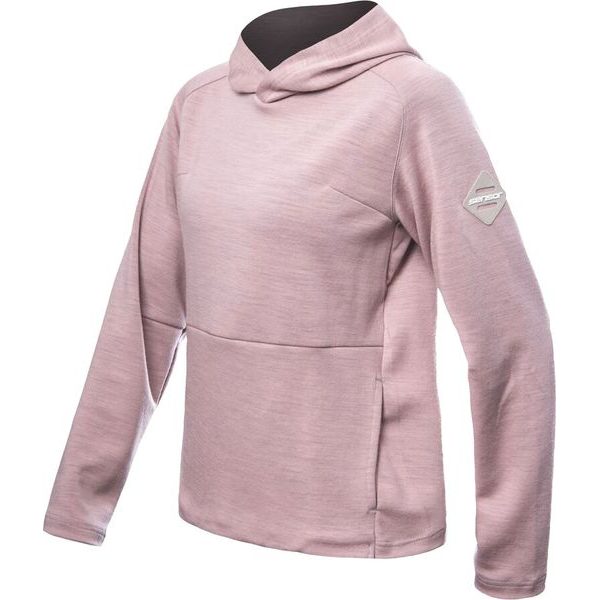 MERINO UPPER traveller dámská mikina s kapucí dusty pink