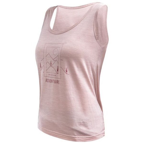 MERINO AIR SAY YES dámské triko bez rukávu dusty pink