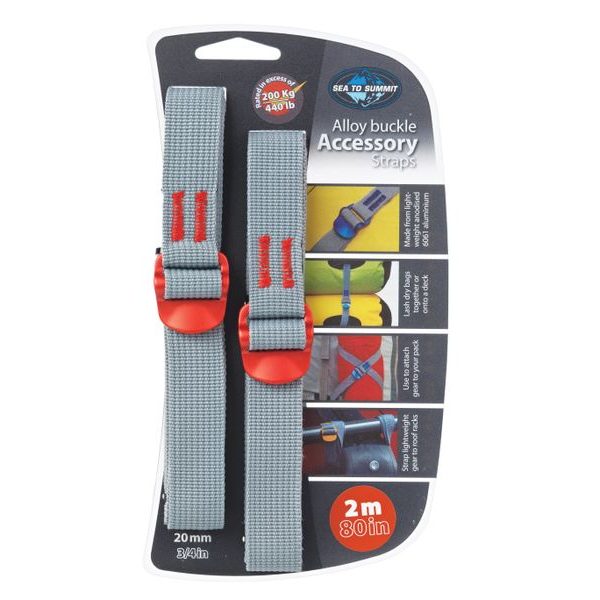 Accessory Strap with Hook Buckle 20mm Webbing - 2.0m Red