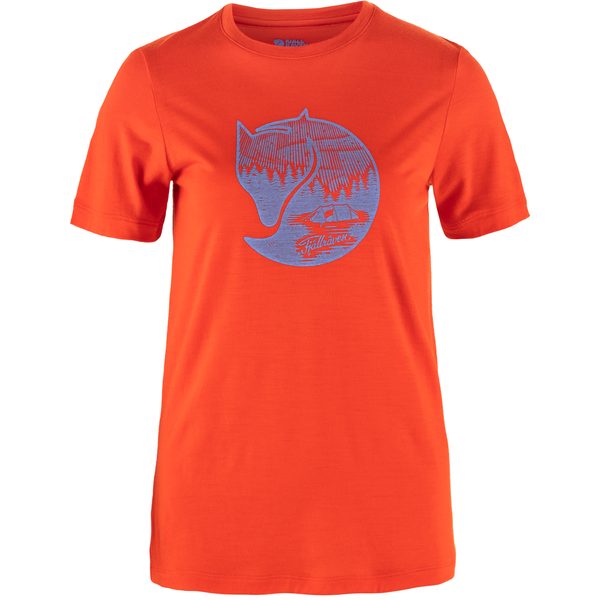 Abisko Wool Fox SS W Flame Orange-Ultramarine
