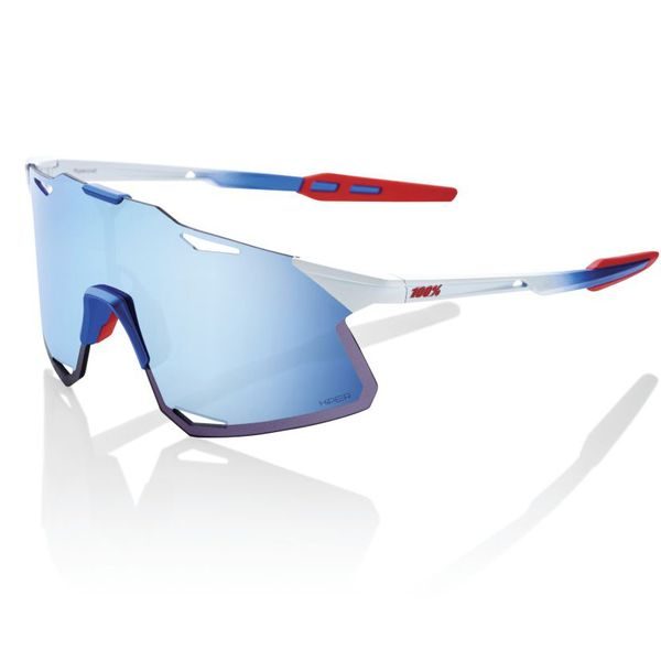 HYPERCRAFT - Total Energies Team Matte White / Metallic Blue - HiPER Blue Multilayer Mirror