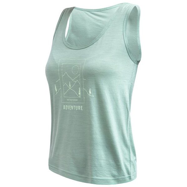 MERINO AIR SAY YES dámské triko bez rukávu basil green