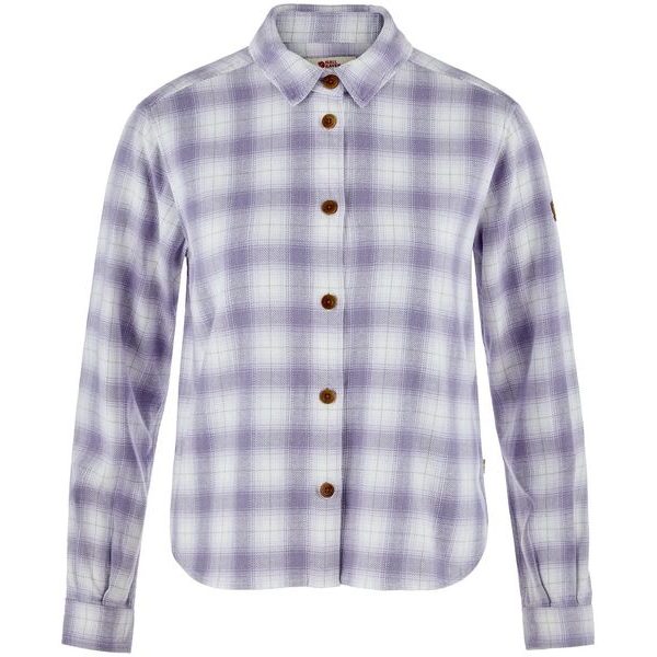Övik Boxy Flannel Shirt W Eggshell-Lavender Mist
