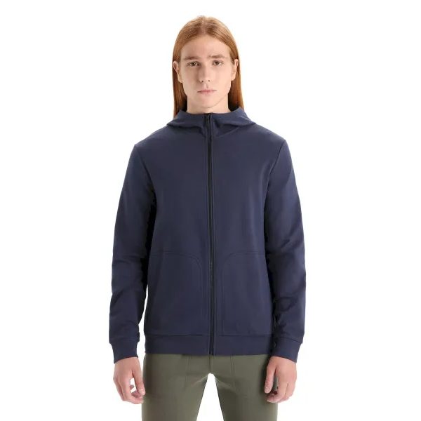 M Central Classic LS Zip Hoodie, MIDNIGHT NAVY
