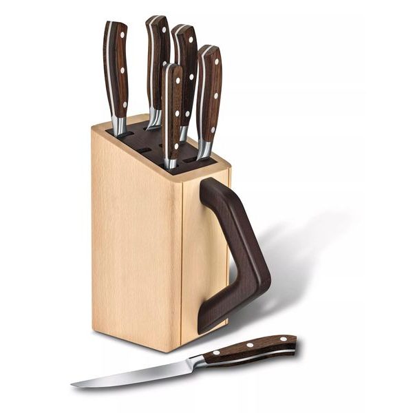 Grand Maître, cutlery block, 6pcs, modified maple