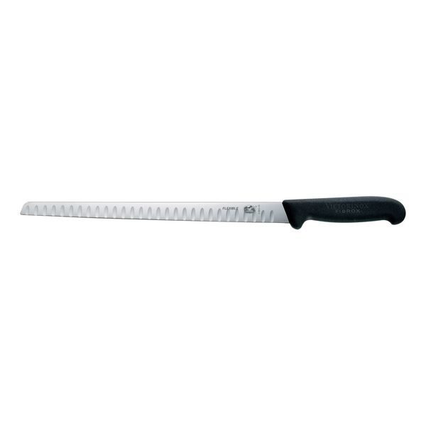 Fibrox, salmon knife, 30cm, fluted, black