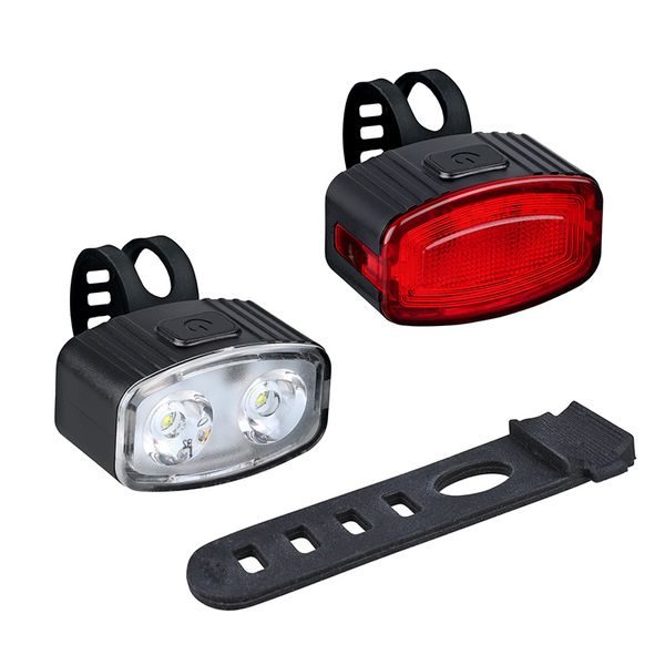WN47 set nabíjecích cyklo svítilen, 160lm přední, zadní červená, Li-Ion, USB