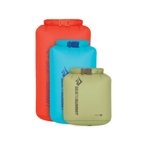 Ultra-Sil Dry Bag Set 3, 5, 8L Set  Tarragon, Blue Atoll, Spicy Orange