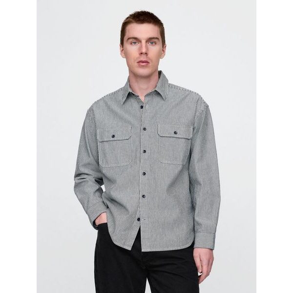 734169-00 Džínová oversize košile Americana Šedá