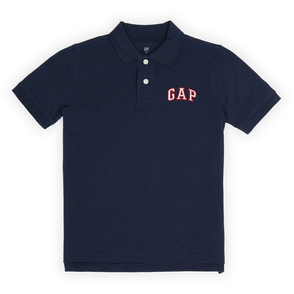 843607-03 Dětské polo tričko logo Gap Tmavě modrá